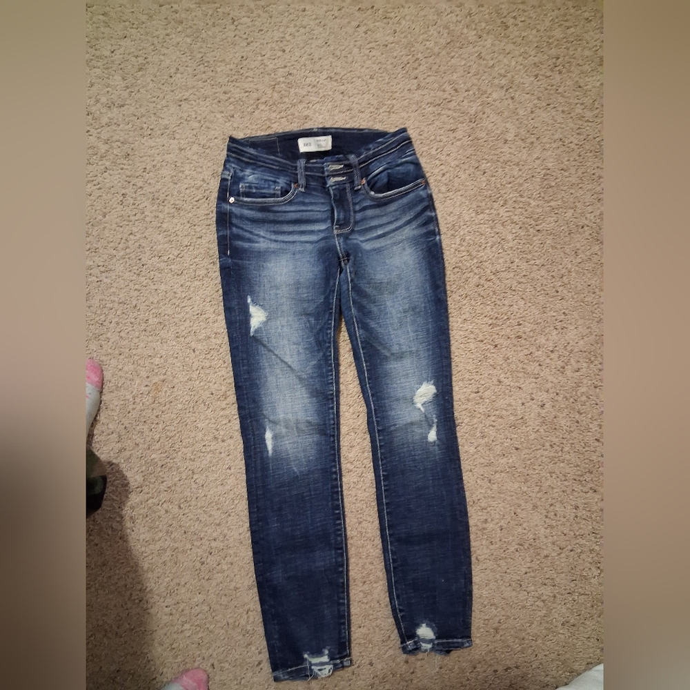 Women's Blue Distressed Jeans